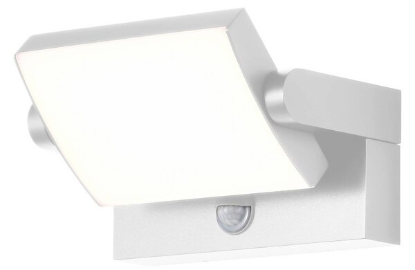 Nástenné svetlo CMD 9111, senzor, biele, 21 cm, IP54, Biela / opálová, Hliník, Moderný, Nástenné svietidlo