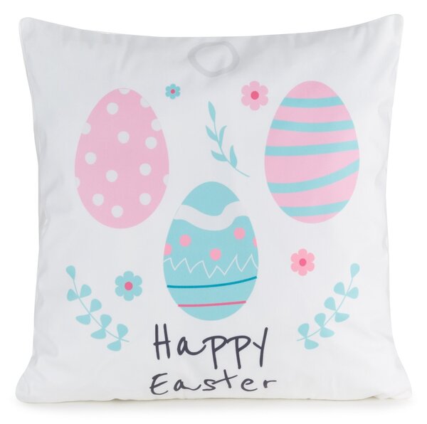 VEĽKONOČNÁ DEKORAČNÁ OBLIEČKA NA VANKÚŠ EASTER8 45X45 CM VZOROVANÁ