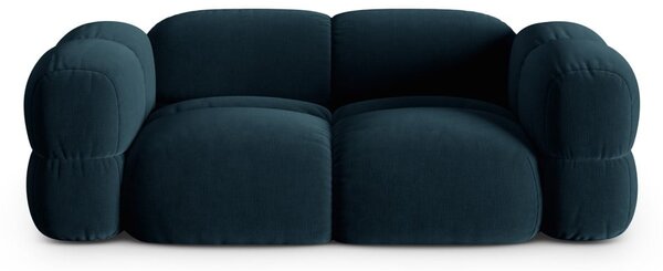 Tmavomodrá zamatová pohovka 210 cm Loretto – Cosmopolitan Design