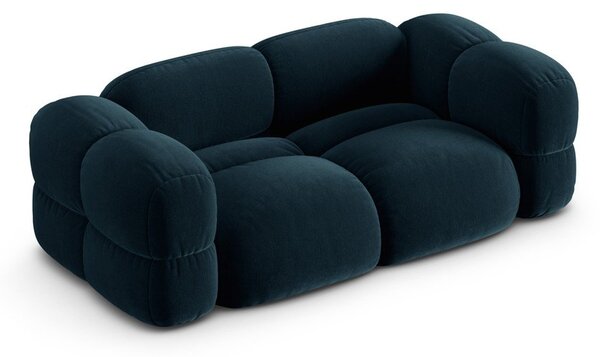 Tmavomodrá zamatová pohovka 210 cm Loretto – Cosmopolitan Design