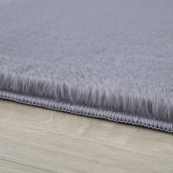 Ayyildiz , Kusový koberec Pouffy 5100 Grey, 60x110, šedá, obývacia izba