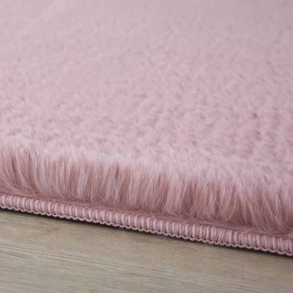 Ayyildiz , Kusový koberec Pouffy 5100 Rose, 60x110, ružová, obývacia izba