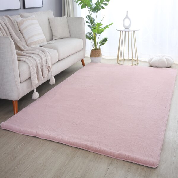 Ayyildiz , Kusový koberec Pouffy 5100 Rose, 60x110, ružová, obývacia izba