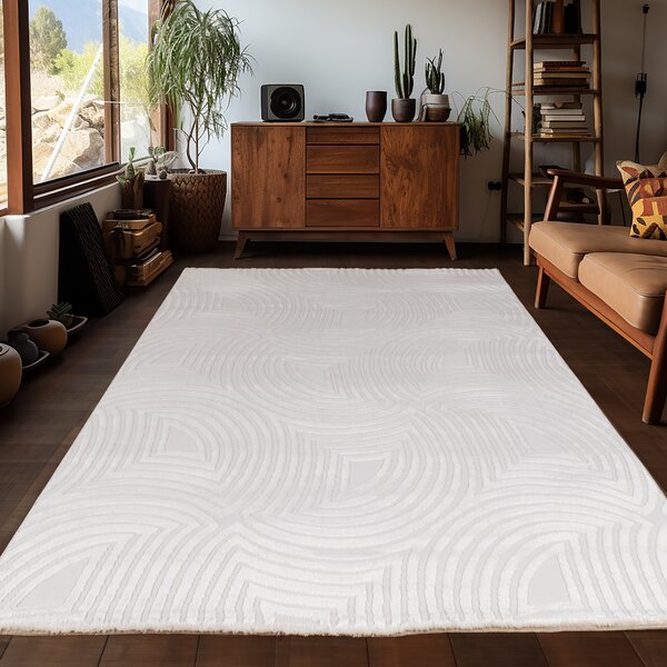 Ayyildiz , Kusový koberec Sahara 1113 Cream, 80x150, biela, obývacia izba