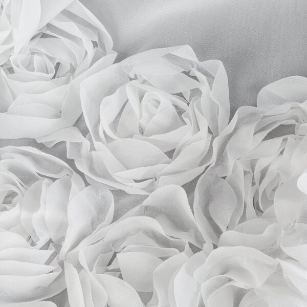 ZÁCLONA NA PÁSKE EVA MINGE ROSES8 400X160 CM BIELA