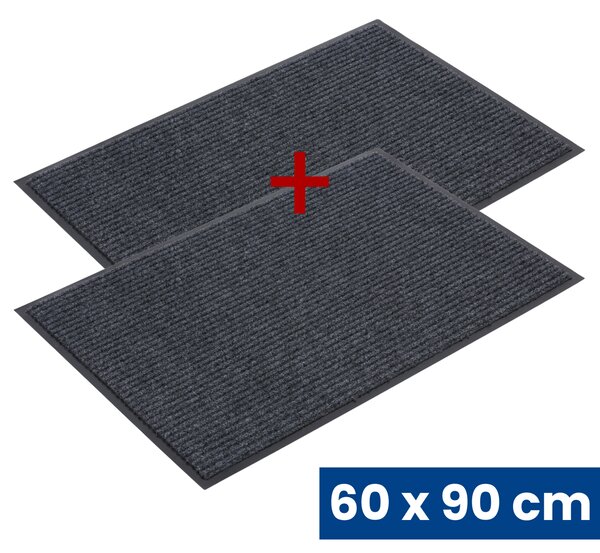 Odolná vstupná kobercová rohož s PVC 1+1 ZADARMO, 60 x 90 cm, sivá