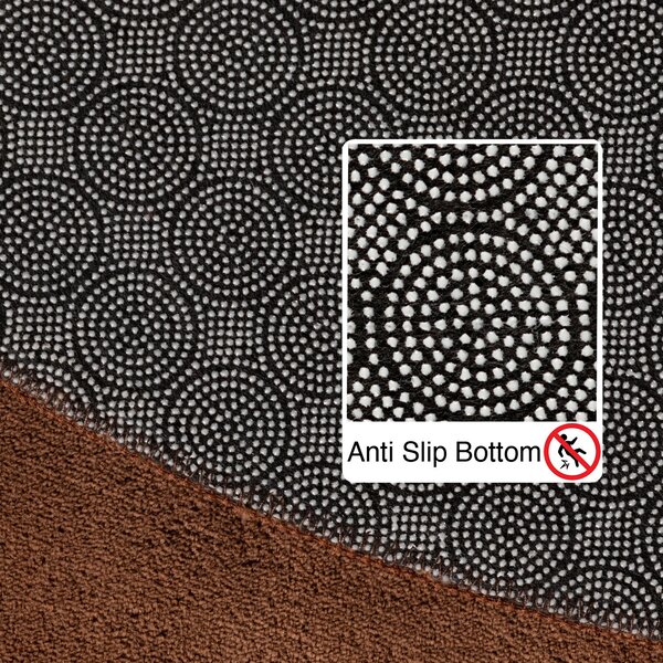 Ayyildiz , Kusový koberec Sky 5400 Brown kruh, 120x120 (priemer) kruh, hnedá, obývacia izba
