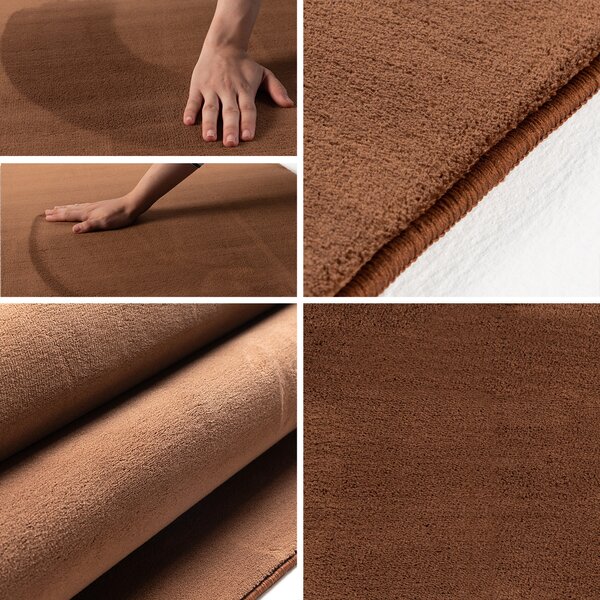 Ayyildiz , Kusový koberec Sky 5400 Brown kruh, 120x120 (priemer) kruh, hnedá, obývacia izba