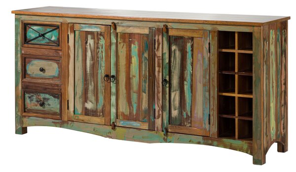 OLDTIME Komoda 90x193 cm, staré drevo