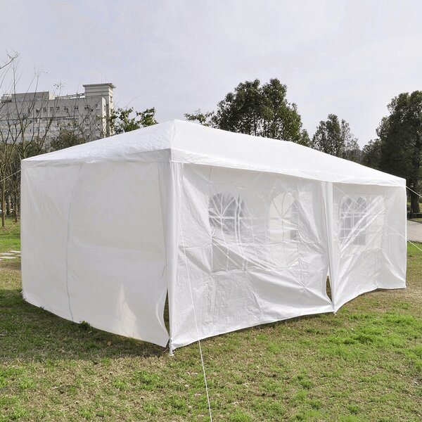 KONDELA Záhradný párty stan, biela, 3x6 m, TEKNO TYP 2 + 6 bočných strán