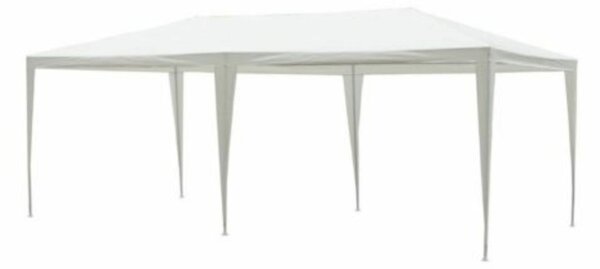 KONDELA Záhradný párty stan, biela, 3x6 m, TEKNO TYP 2 + 6 bočných strán