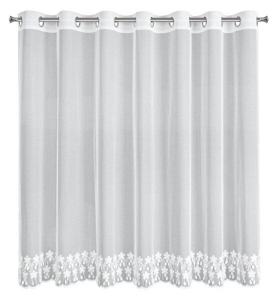ZÁCLONA NA KRÚŽKOCH SADIE 300X150 CM BIELA