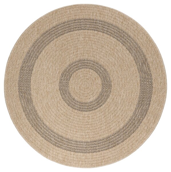 Ayyildiz, Kusový koberec Comilla 886 Black kruh, 80x80 (priemer) kruh, hnedá, chodba / predsieň
