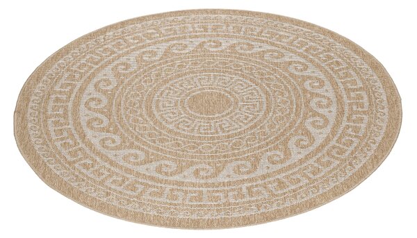 Ayyildiz , AKCIA: 160x160 (průměr) kruh cm Kusový koberec Comilla 887 Beige kruh, béžová, chodba / predsieň
