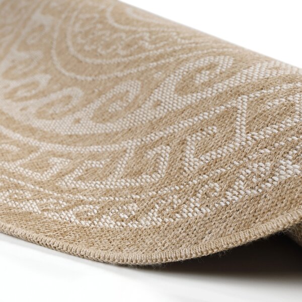 Ayyildiz , AKCIA: 160x160 (průměr) kruh cm Kusový koberec Comilla 887 Beige kruh, béžová, chodba / predsieň