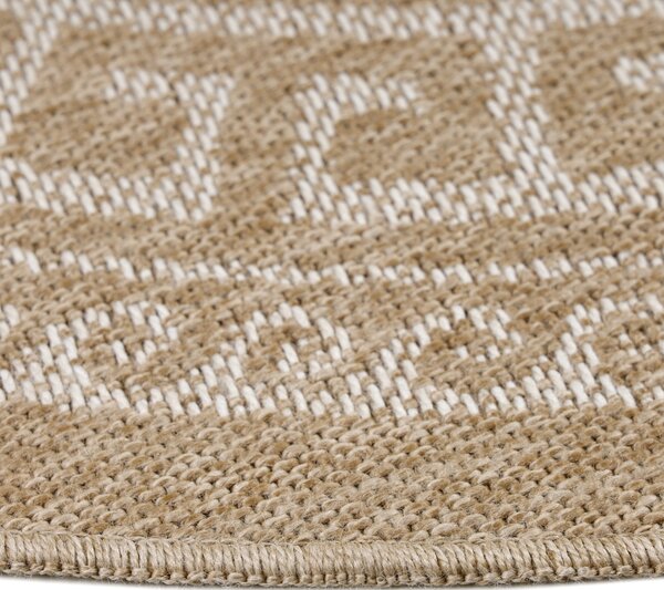 Ayyildiz , AKCIA: 160x160 (průměr) kruh cm Kusový koberec Comilla 887 Beige kruh, béžová, chodba / predsieň