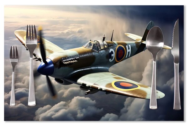 Sablio Prestieranie Stíhačka Spitfire: 40x30cm