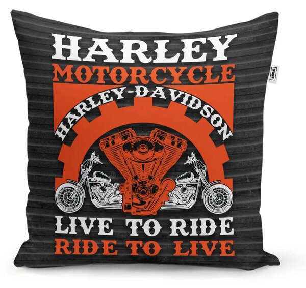 Sablio Vankúš Harley-Davidson Live to ride, ride to live - 40x40 cm