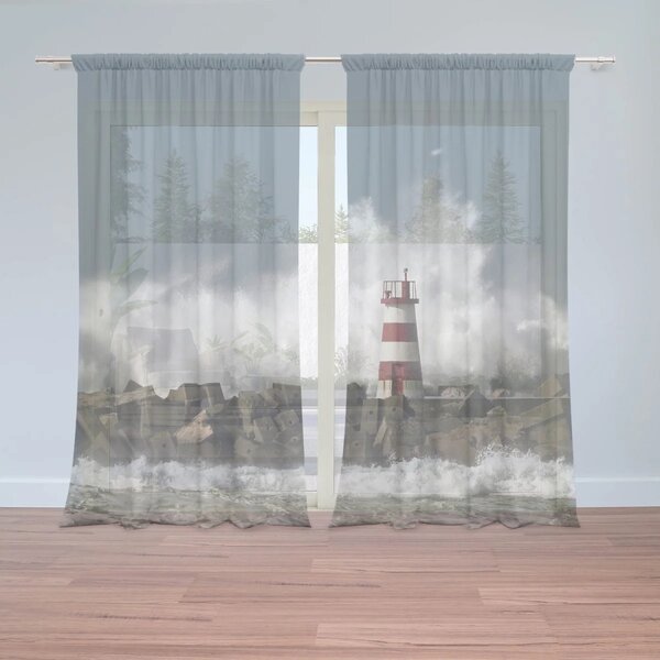 Sablio Záclony Maják vo vlnách: 2ks 150x250cm