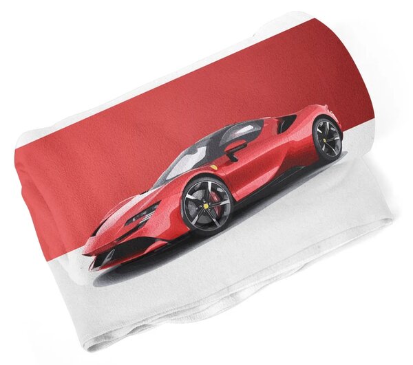 Sablio Deka Ferrari na červeno-bielej - 150x120 cm
