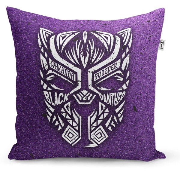 Sablio Vankúš BLACK PANTHER wakanda forever Biely - 40x40 cm