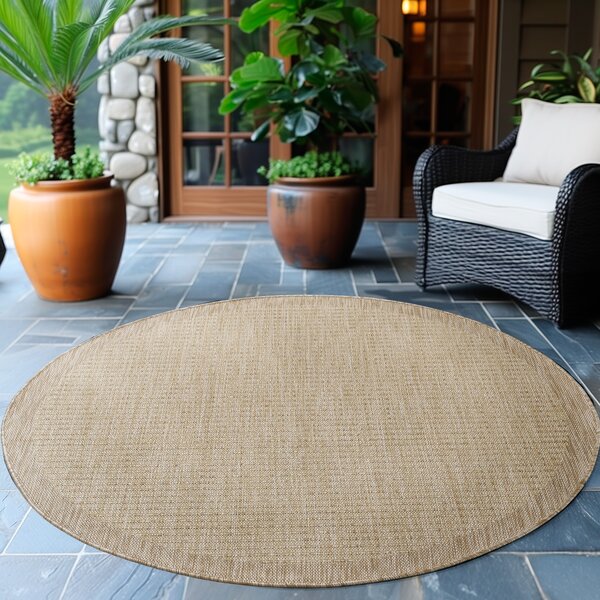 Ayyildiz, Kusový koberec Giza 1410 Beige kruh, 120x120 (priemer) kruh, béžová, chodba / predsieň