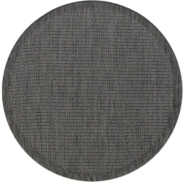 Ayyildiz , Kusový koberec Giza 1410 Black kruh, 120x120 (priemer) kruh, čierna, chodba / predsieň