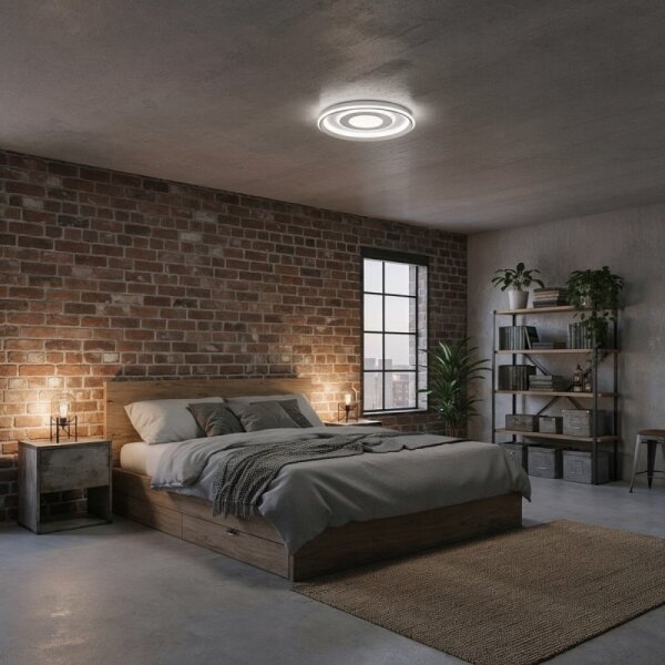 ITALUX CLN-54130-WH-GD-LED Stmievateľné stropné svietidlo SIMNI LED/55W/230V, priemer 50 cm, biela, s diaľkovým ovládaním