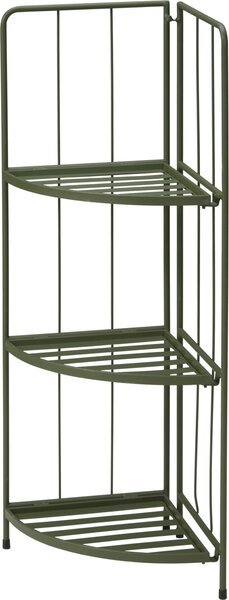 Excellent Houseware skladací rohový stojan na kvety, kov, 42x30x90 cm, zelený