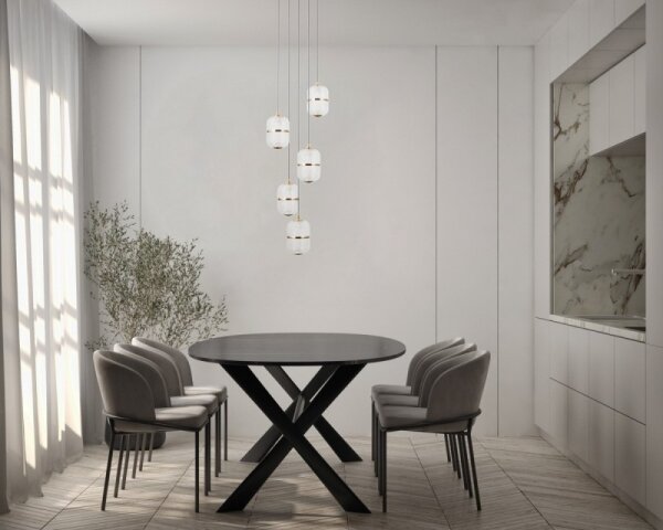ITALUX PND-34375-5-BK - LED luster na lanku ALANI 5xLED/5,6W/230V 3000K čierny
