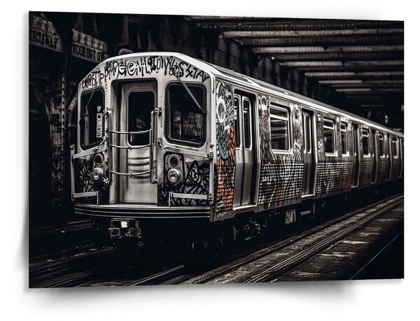 Sablio Obraz Mestské metro s graffiti - 150x110 cm