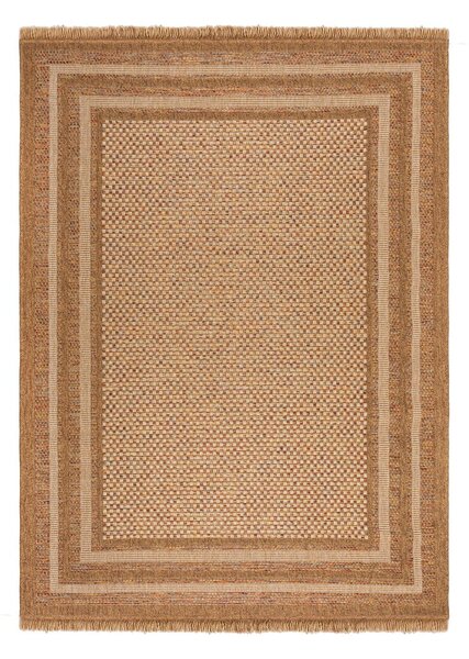 Vnútorný a vonkajší koberec v prírodnej farbe 160x230 cm Layla Border – Flair Rugs