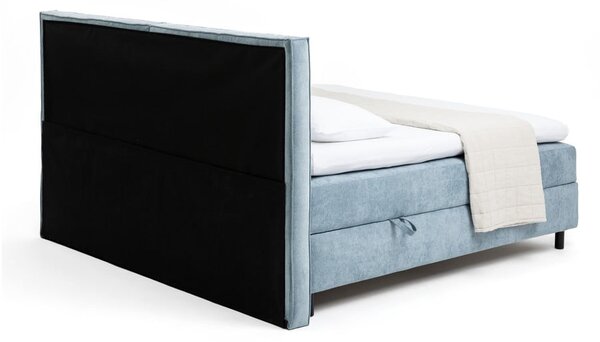 Modrá boxspring posteľ s úložným priestorom 160x200 cm Elva Bold – Selection