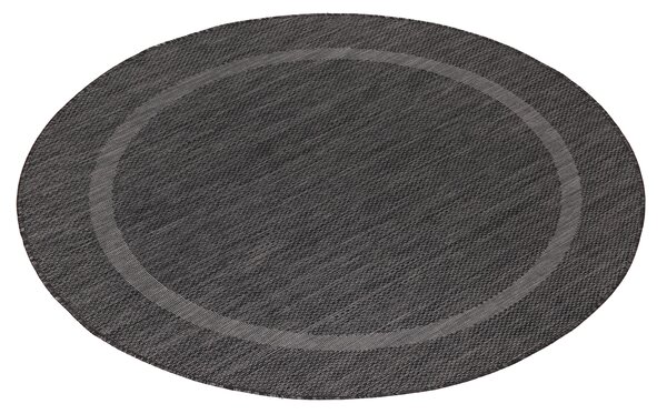 Ayyildiz , Kusový koberec Relax 4311 Black kruh, 120x120 (priemer) kruh, čierna, chodba / predsieň
