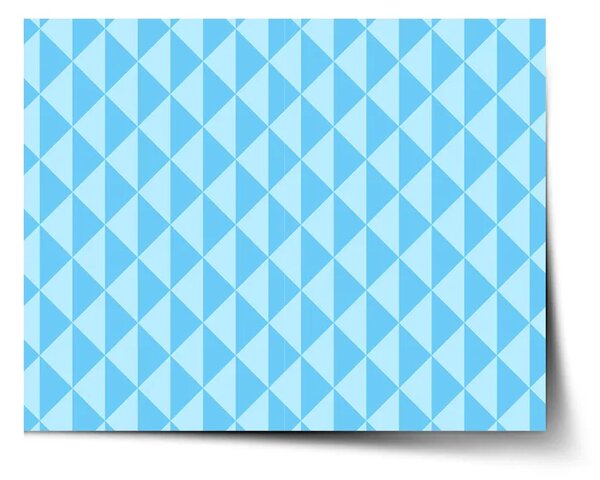 Sablio Plagát Modré obrátené pyramídy - 60x40 cm