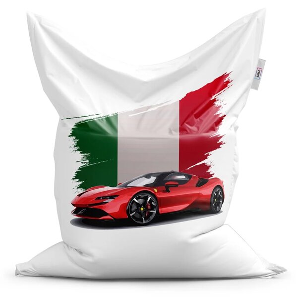 Sablio Sedací vak Ferrari Talianska vlajka - 150x100 cm