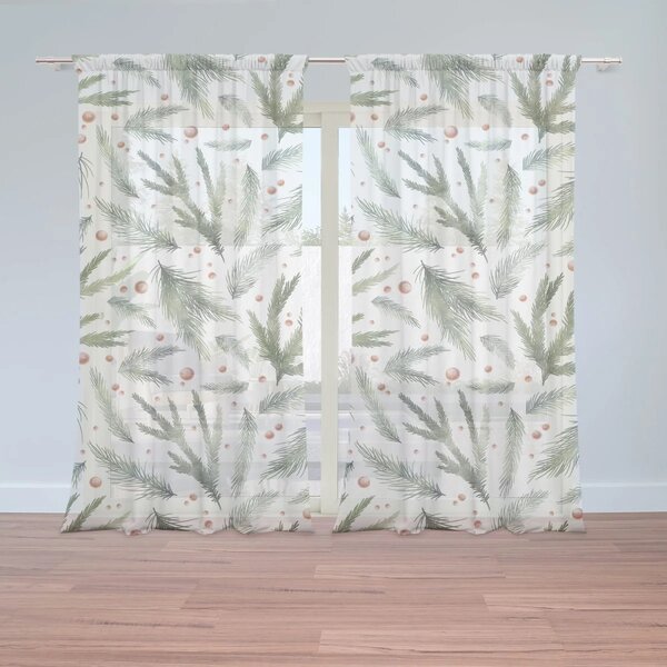 Sablio Vianočné záclony Vôňa ihličia: 2ks 150x250cm