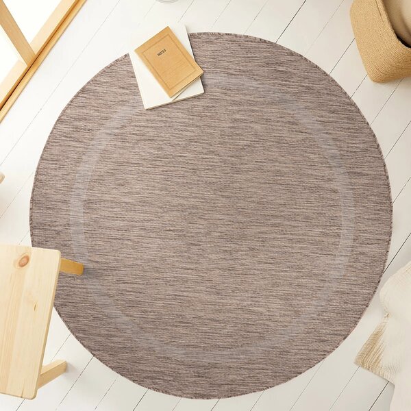 Ayyildiz, Kusový koberec Relax 4311 Brown kruh, 120x120 (priemer) kruh, hnedá, chodba / predsieň