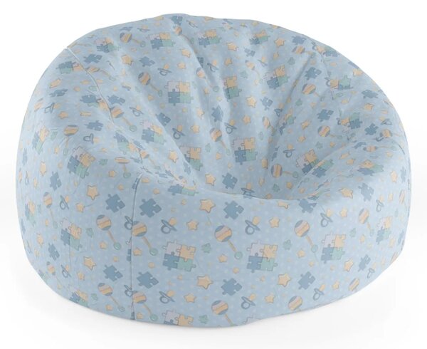 Sablio Sedací vak Cocoon Puzzle a cumlíky - 75 x 45 x 35 cm
