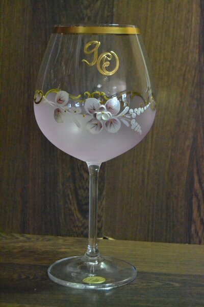 Výročný pohár na 90. narodeniny VÍNO - ružový 650 ml