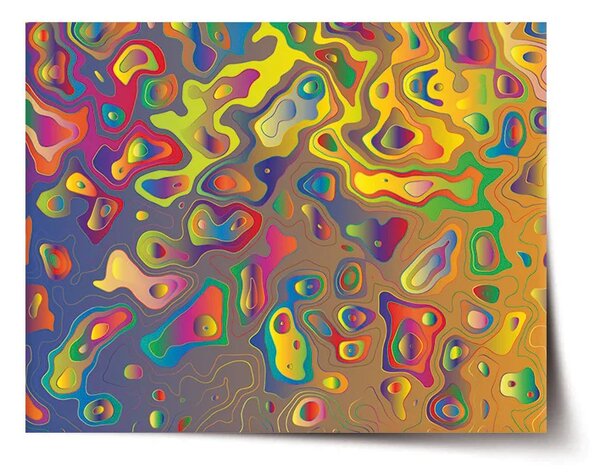 Sablio Plagát Farebné škvrny - 60x40 cm
