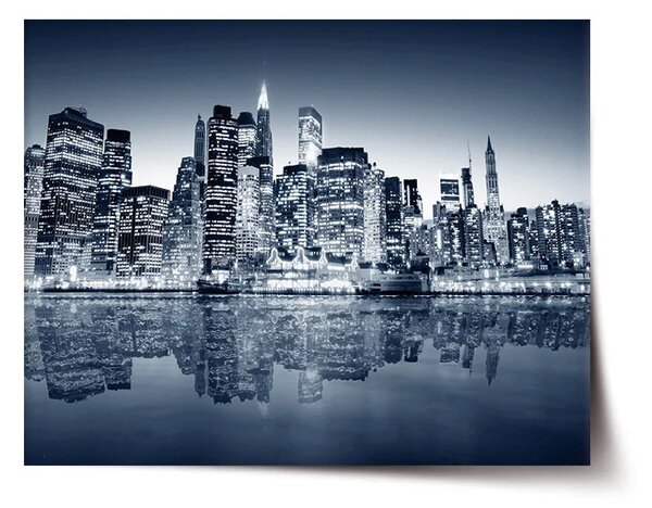 Sablio Plagát Nočný New York - 60x40 cm
