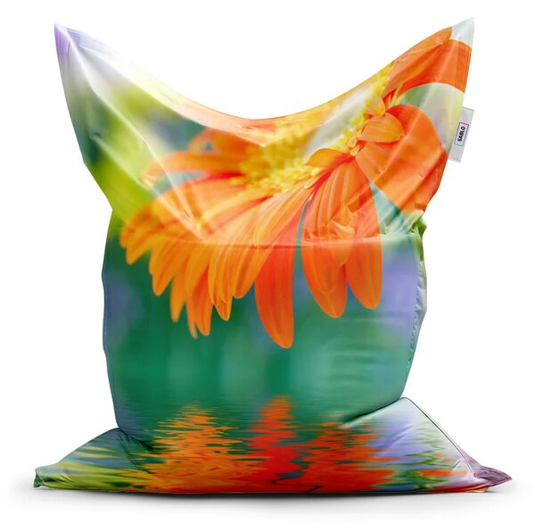 Sablio Sedací vak Oranžová gerbera - 150x100 cm