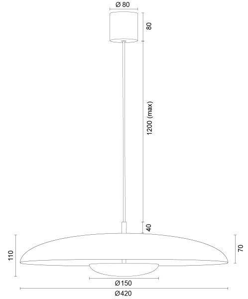 Argon 8867 - LED luster na lanku BOLTON LED/12,5W/230V 3000K biela