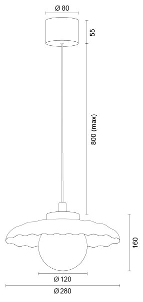 Argon 8948 - Závesné svietidlo na lanku BOLL 1xG9/6W/230V modrá