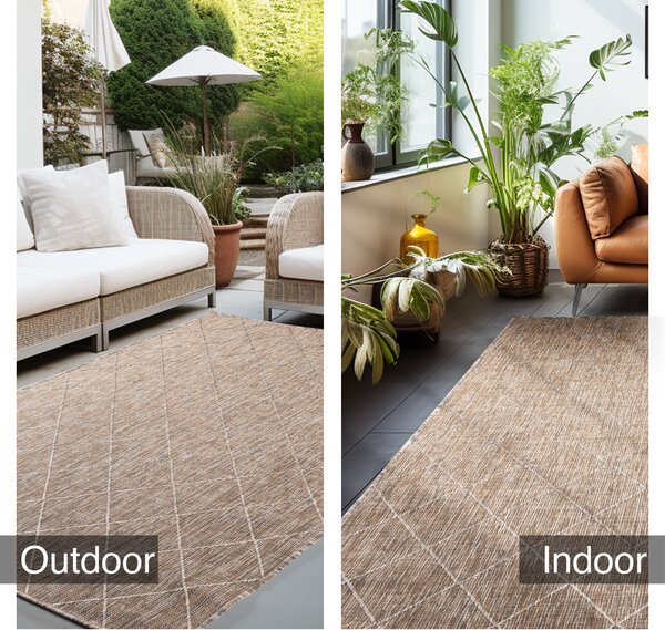 Ayyildiz , Kusový koberec Zagora 4512 Beige – na von aj na doma, 120x170, béžová, chodba / predsieň