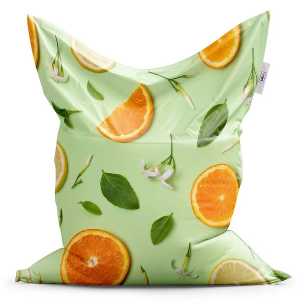 Sablio Sedací vak Citrus a kvet - 150x100 cm