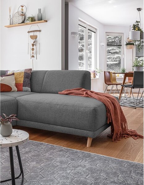 Sivá rozkladacia/s úložným priestorom rohová pohovka (pravý roh/do L) Classy Sophie – Miuform