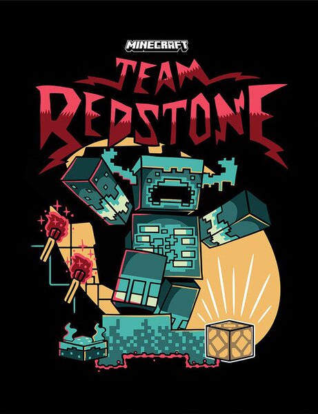 Rámovaný Obraz - Minecraft - Team Fredstone