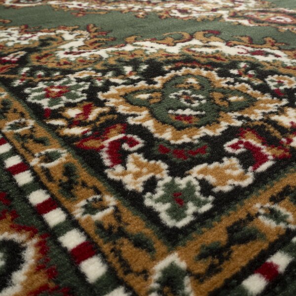 Alfa Carpets , Behúň na mieru TEHERAN T-102 green, šíre 100 cm, zelená, chodba / predsieň